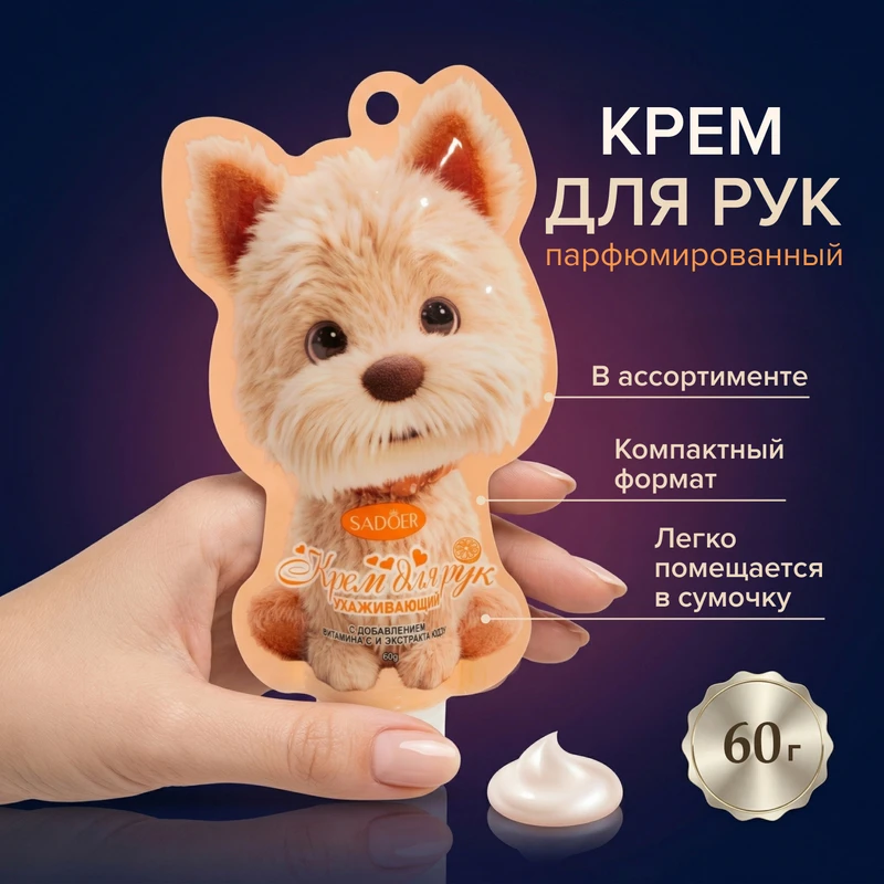 Крем для рук, SADOER, 60 г, в ассортименте