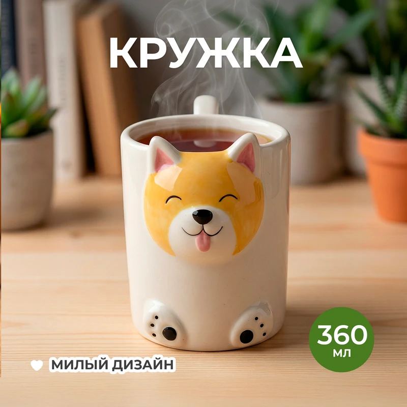 Кружка, O'Kitchen, 360 мл, в ассортименте