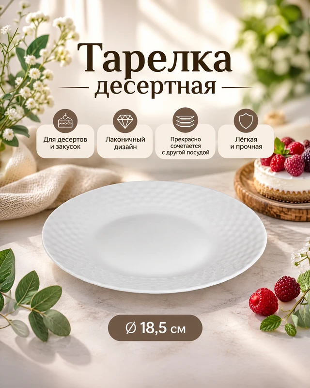 Тарелка десертная, O'Kitchen, 18,5 см