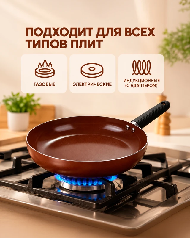 Сковорода, O'Kitchen, 24 см, в ассортименте
