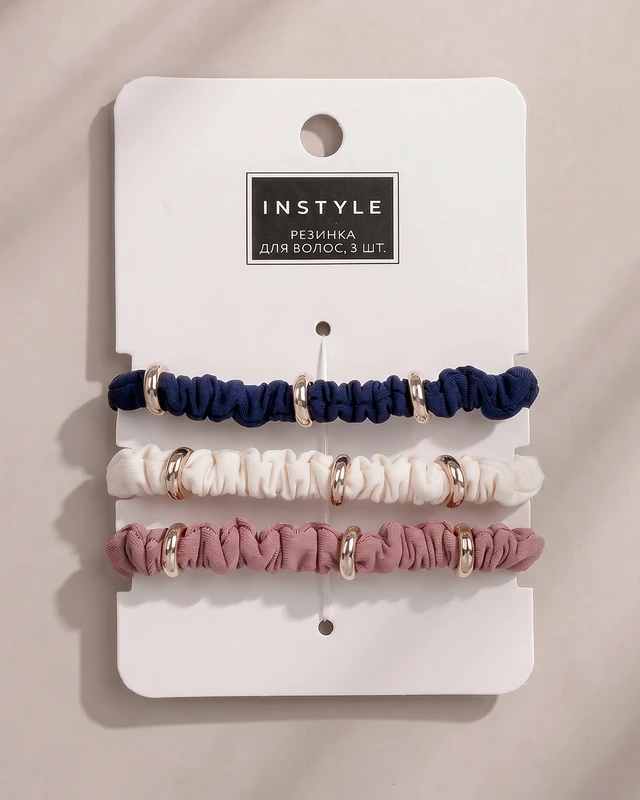 Резинка для волос, INSTYLE, 3 шт., в ассортименте