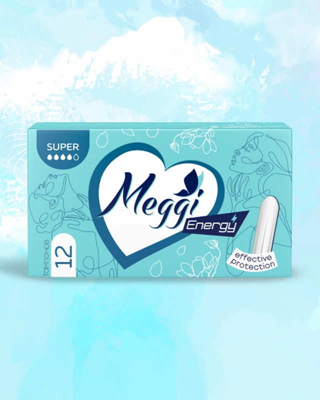 Тампоны "Energy Super", Meggi, 12 шт.