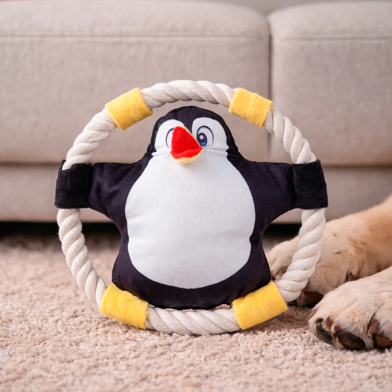 Мягкая игрушка с канатом для собак, Pet Club, 20 см, в ассортименте