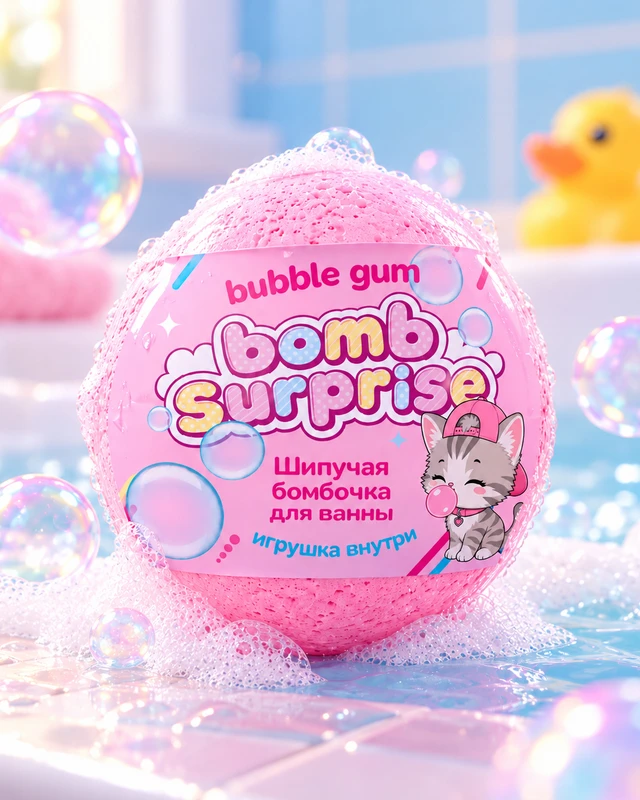 Бомбочка для ванны с игрушкой, BOMB SURPRISE, 115 г, в ассортименте