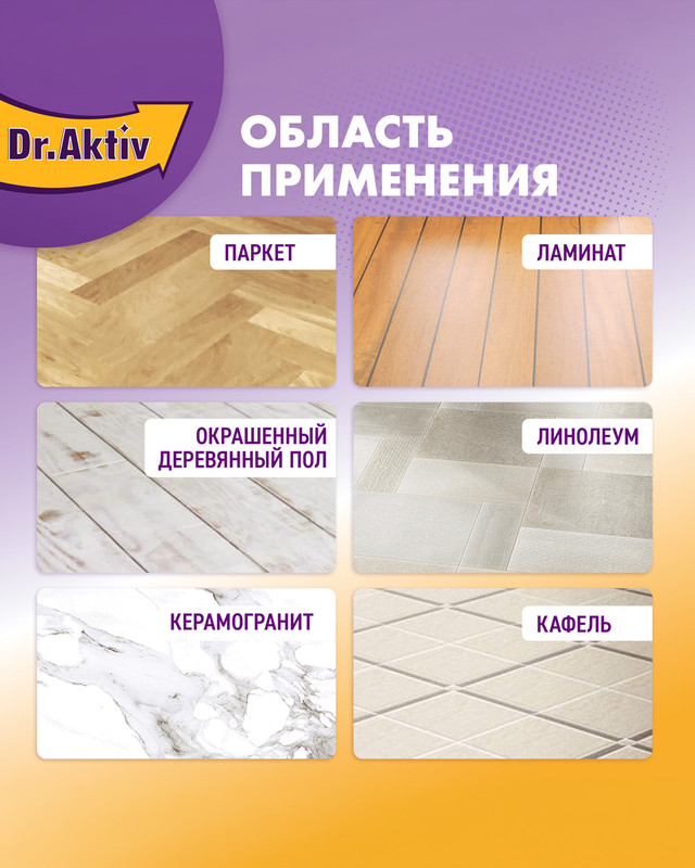 Средство для мытья полов, Dr. Aktiv, 1 л, в ассортименте