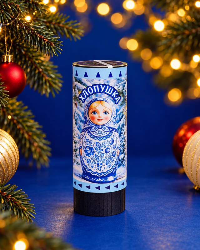 Хлопушка пружинная, 11 см, в ассортименте