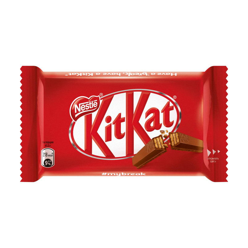 Молочный шоколад с хрустящей вафлей, KitKat, 41,5 г