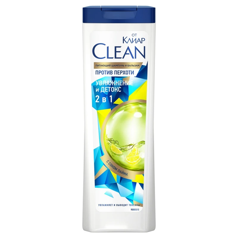 Шампунь для волос "Clean от Клиар", 2 в 1, против перхоти, 365 мл, в ассортименте