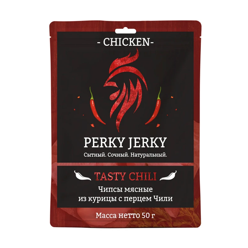 Чипсы мясные из курицы, PERKY JERKY, 50 г, в ассортименте