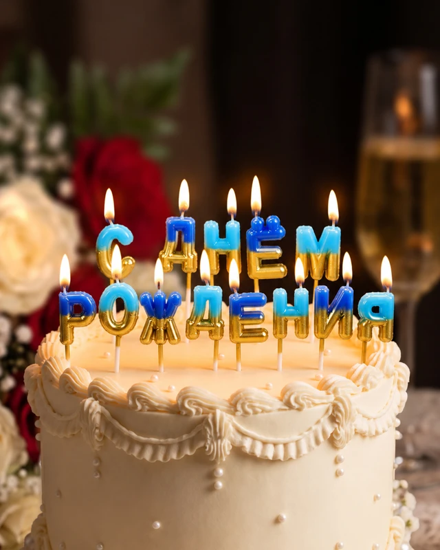 Свечи ДР "Алюр", PARTY, 13 шт., в ассортименте