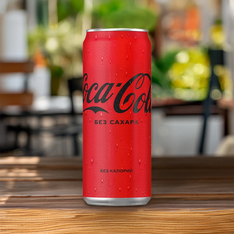 Напиток газированный, Coca-Cola, без сахара, 0,33 л