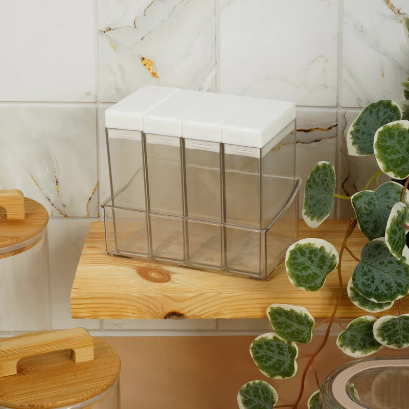 Набор банок на подставке, O’Kitchen, 160 мл, 4 шт., в ассортименте