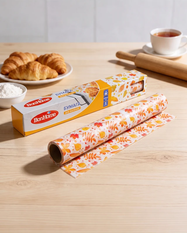 Бумага для выпечки, BonHome, 29 см х 5 м, в ассортименте