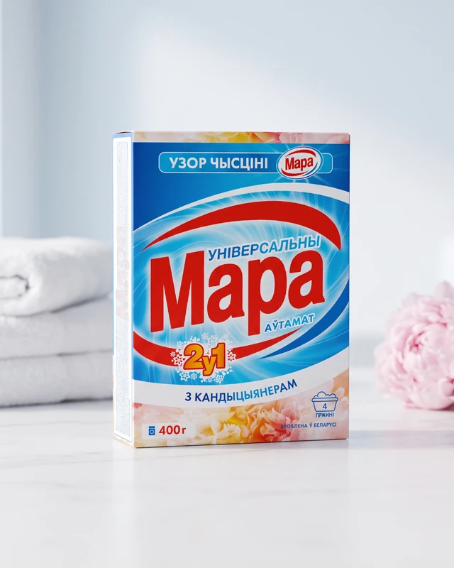 Стиральный порошок 2 в 1, Мара, 400 г, в ассортименте
