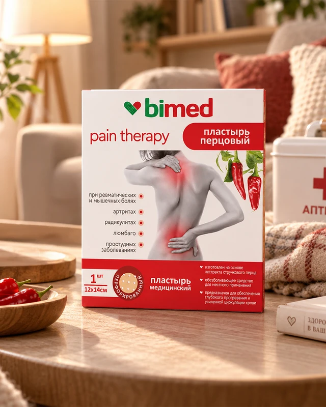 Перцовый пластырь, Bimed, 12х14 см, 1 шт.