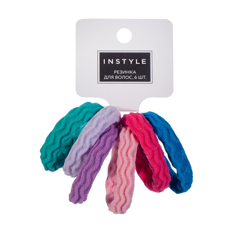 Резинка для волос, INSTYLE, 6 шт., в ассортименте