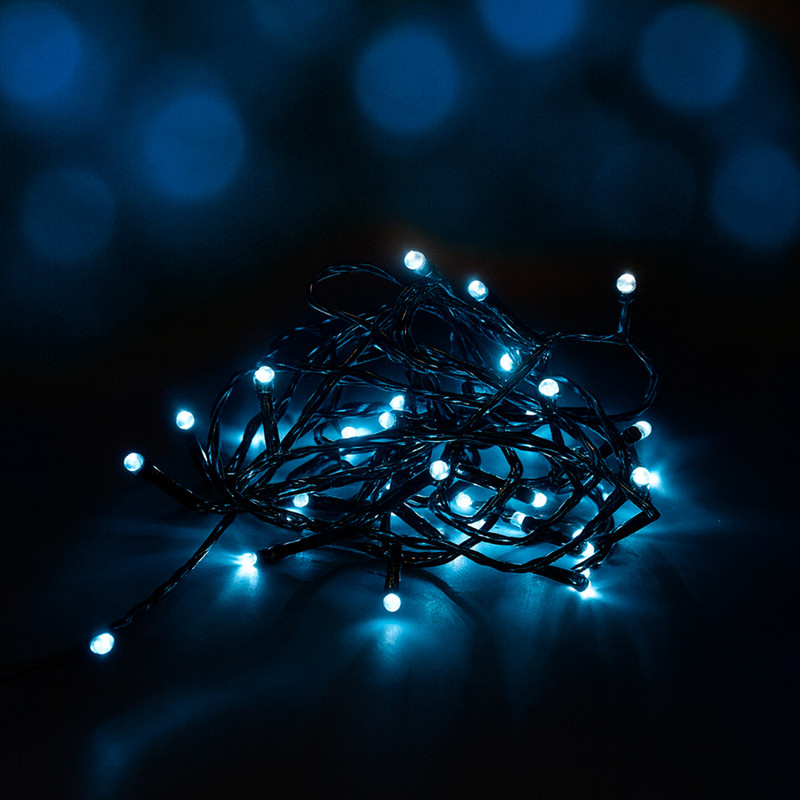 Электрогирлянда, 5 м, 50 LED, в ассортименте