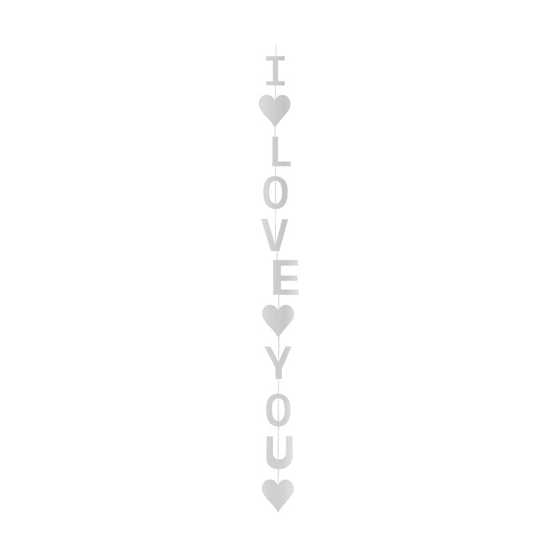 Декорация подвесная "Люблю", With Love, 1 м, в ассортименте