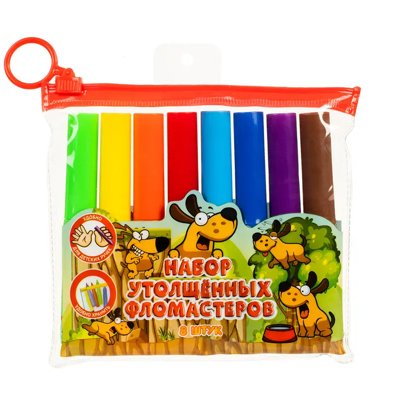 Набор утолщённых фломастеров, Kid`s Fantasy, 8 шт., в ассортименте