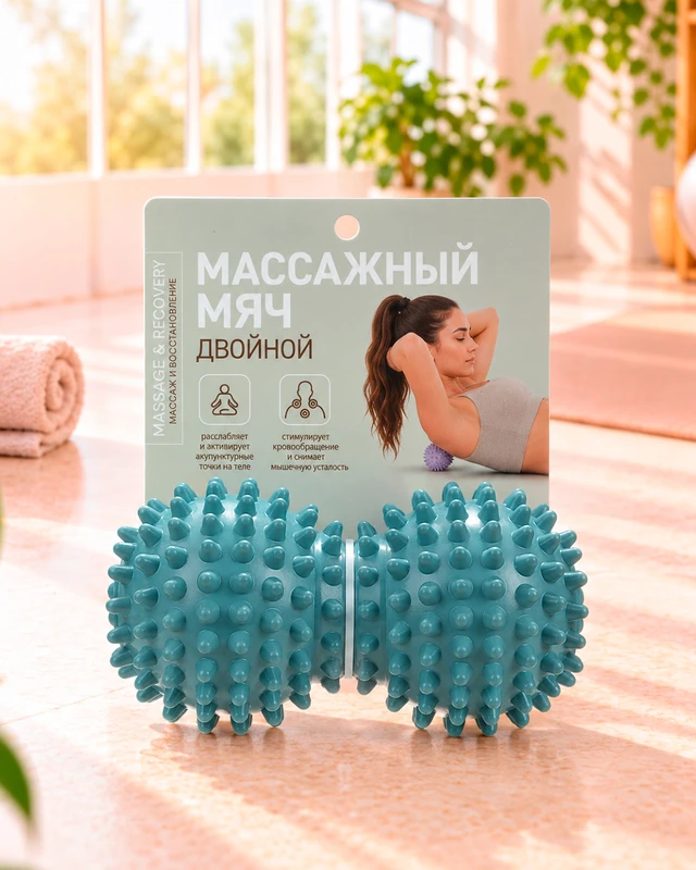 Мячик массажный двойной, Relax Line, в ассортименте