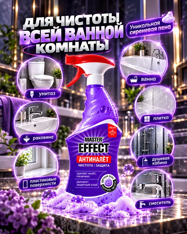Чистящее средство "Антиналёт", MASTER EFFECT, 750 мл