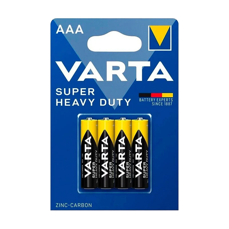 Батарейки солевые "Super Heavy Duty", VARTA, ААА, 4 шт.
