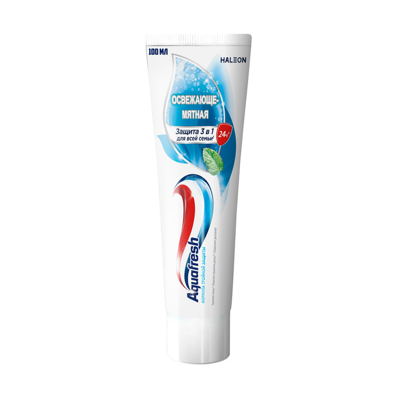 Зубная паста "Освежающая мята 3 в 1", Aquafresh, 100 мл