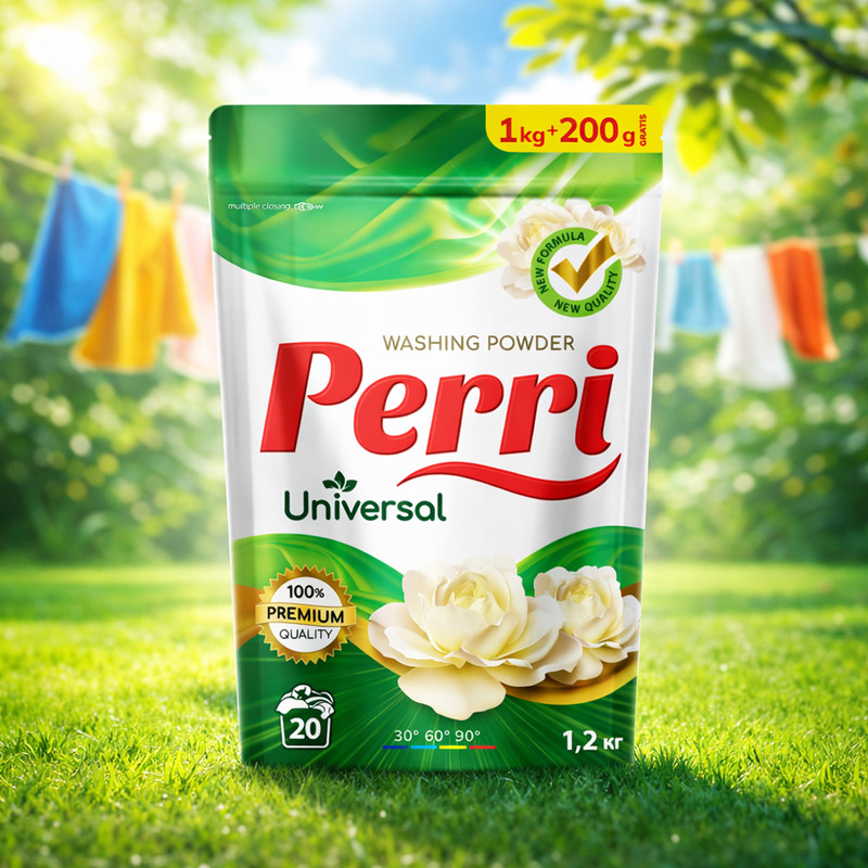 Стиральный порошок, PERRI, 1,2 кг