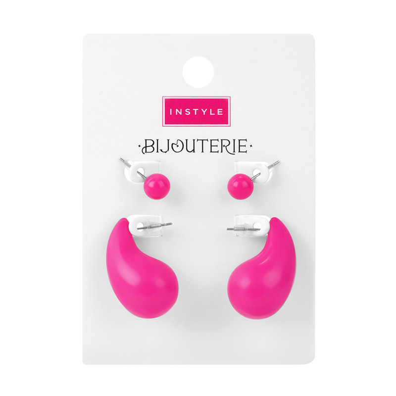 Серьги, INSTYLE, 2 пары, в ассортименте