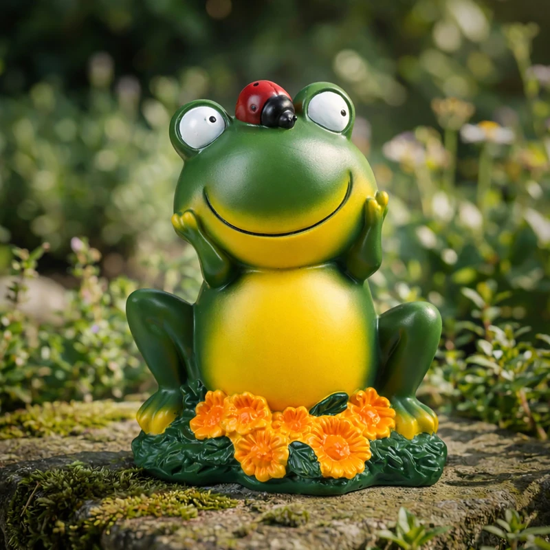 Декорация садовая "Лягушка", GreenArt, 18 см, в ассортименте