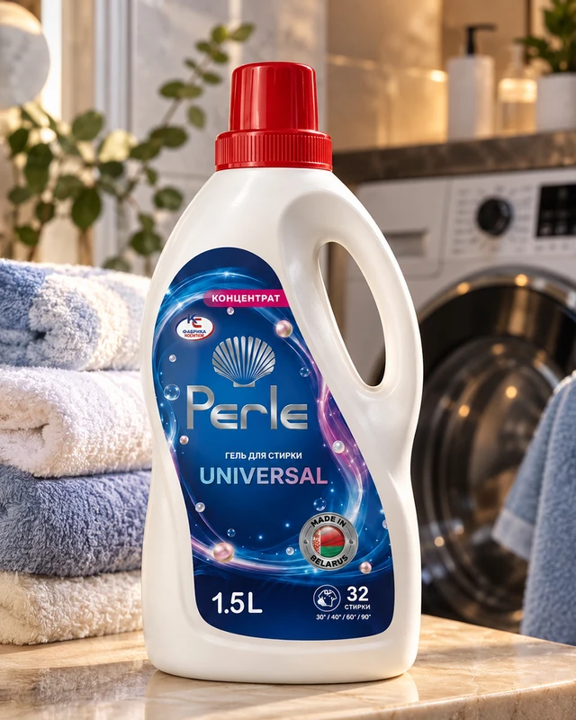 Гель для стирки, PERLE, универсальный, концентрат, 1,5 л