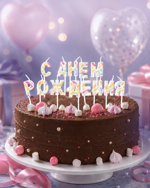 Свечи ДР "Мозаика", PARTY, 13 шт., в ассортименте