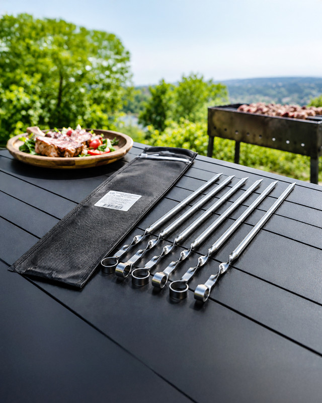 Набор шампуров в чехле, Бастион-Пром, 6х370 мм