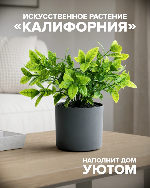 Искусственное растение "Калифорния", в ассортименте