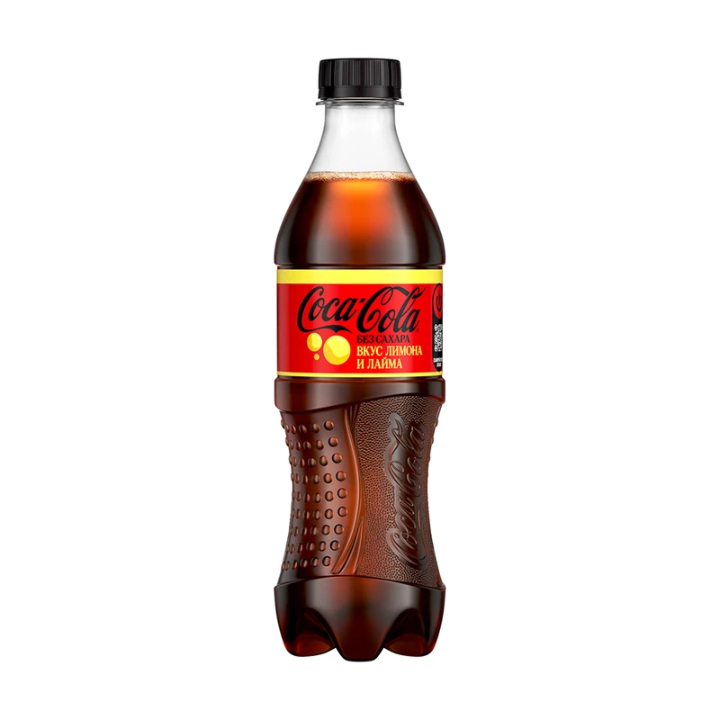 Напиток безалкогольный газированный, Coca-Cola, лимон-лайм, без сахара, 0,5 л