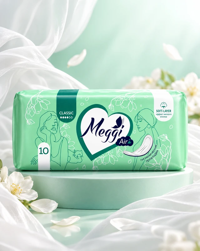 Гигиенические прокладки "Classic", Meggi, 10 шт.