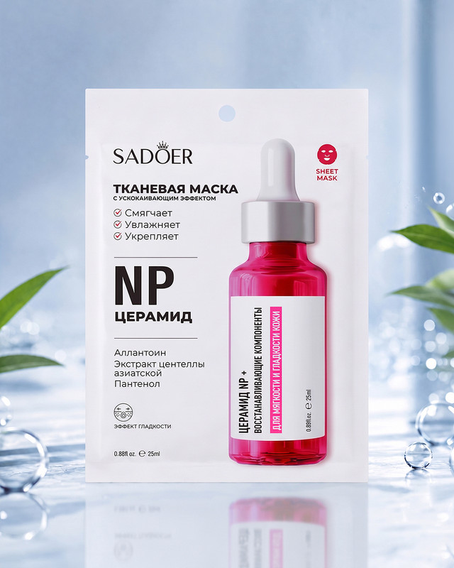 Маска-сыворотка тканевая, SADOER, 25 мл, в ассортименте