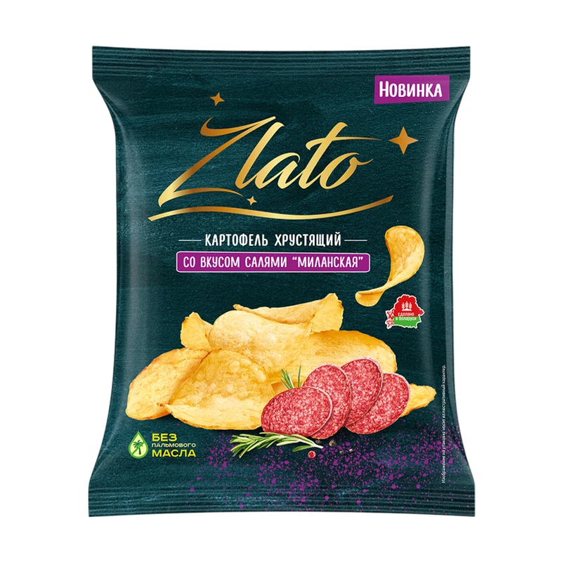 Картофель хрустящий, Zlato, 70 г, в ассортименте
