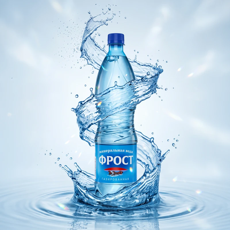 Вода минеральная, Фрост, газированная, 1 л