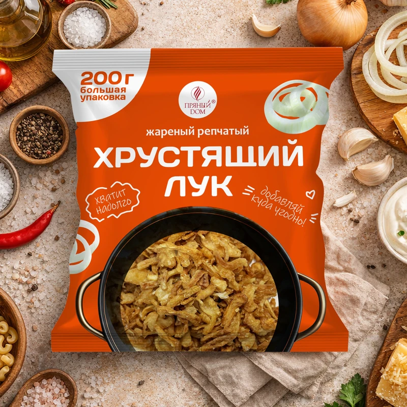 Лук хрустящий репчатый жареный, Пряный дом, 200 г