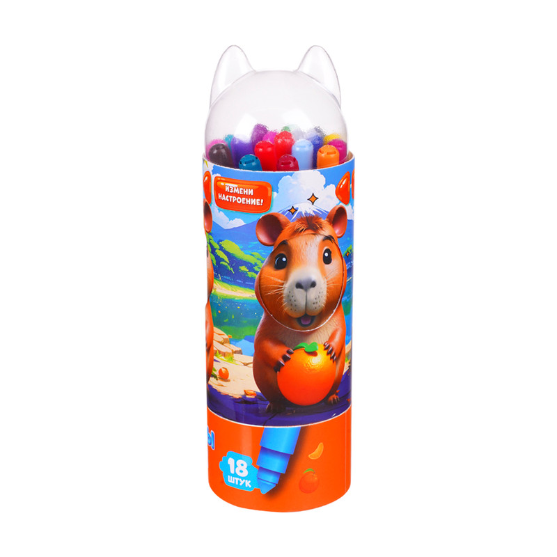 Фломастеры в тубусе, Kid's Fantasy, 18 шт., в ассортименте
