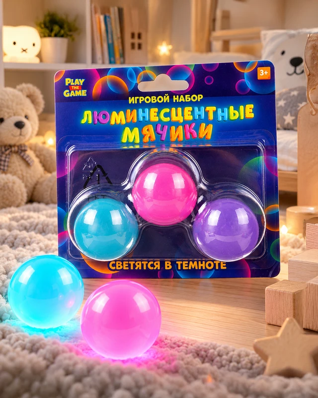 Игровой набор "Люминесцентные мячики", Play the Game, в ассортименте