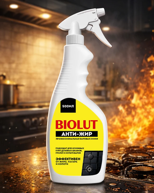 Средство для чистки "Антижир", Biolut, 500 мл